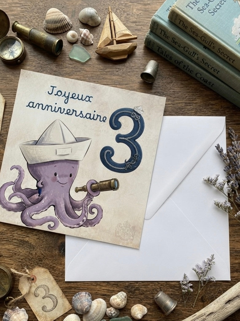 Carte anniversaire - collection Isia 🐙