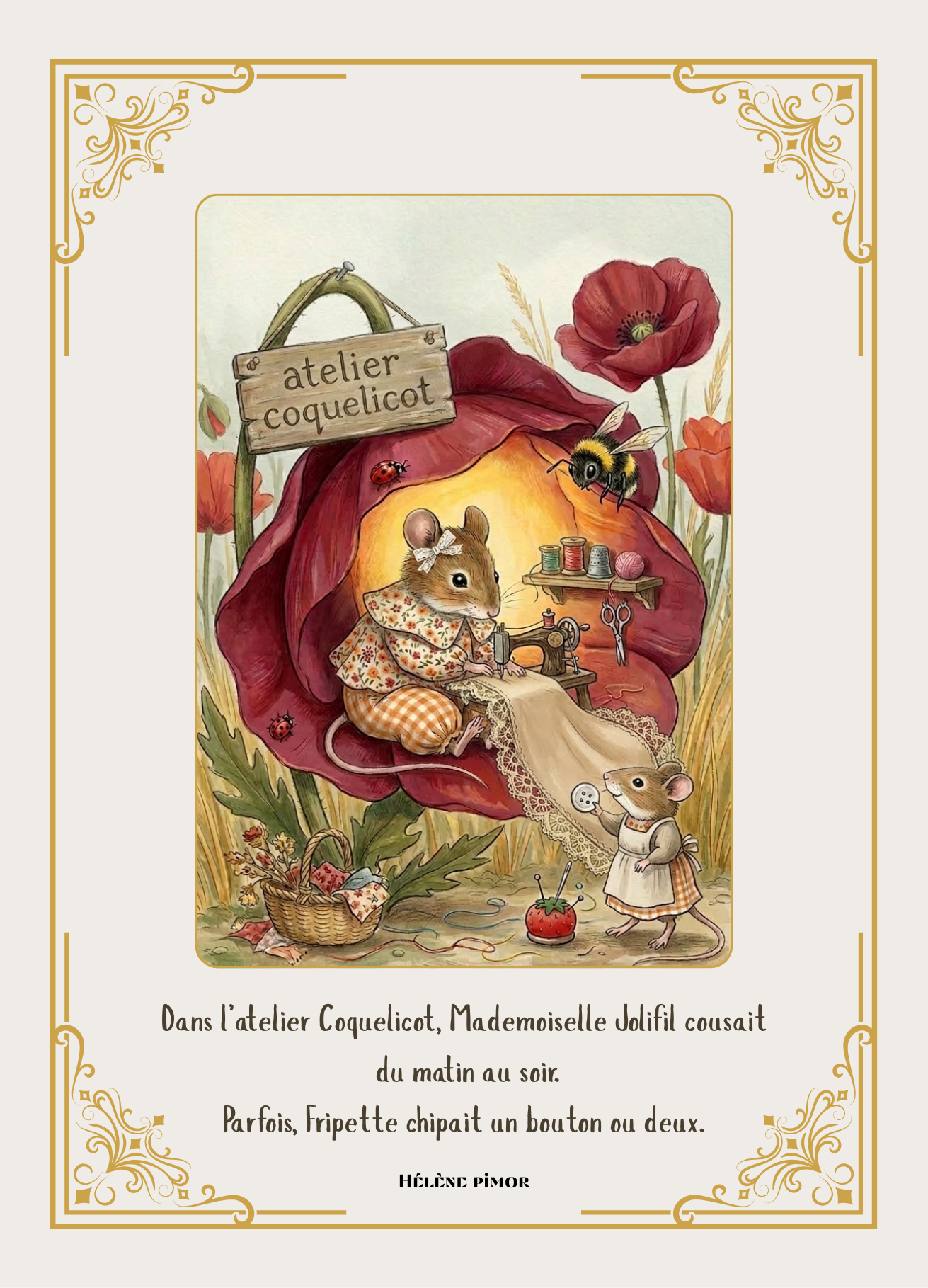 Le petit peuple des coquelicots - coffrets de 5 cartes